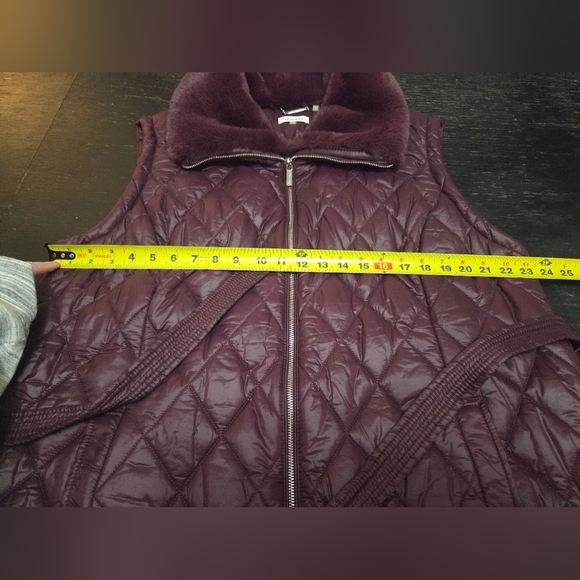 Calvin Klein Purple Quilted Vest with Belted Waist - Picture 15 of 15